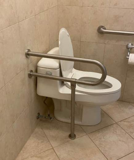 U shaped toilet support